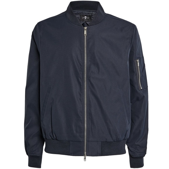 7 For All Mankind: Bomber Jacket “Tech Series” Medium - Navy - Picture 4 of 5